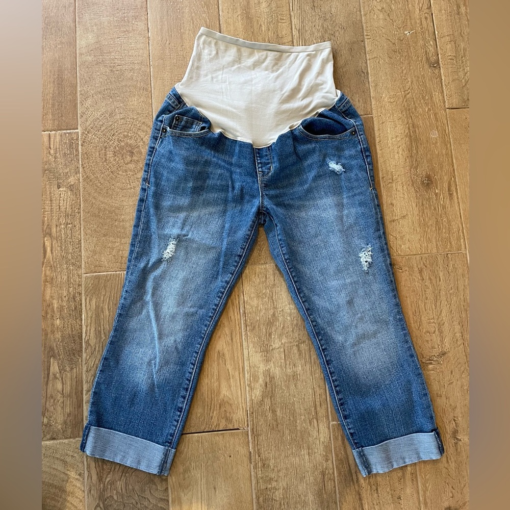 Maternity Distressed Jeans